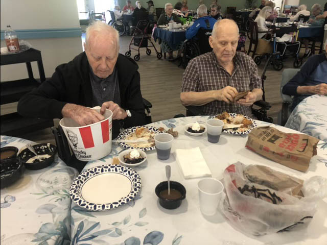 Find An Assisted Living or Memory Care Community assisted living residents enjoying their luncheon