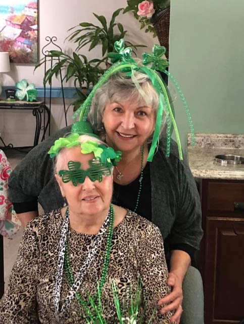 blue container contact celebrating St Patricks Day at Cabot Cove of Largo