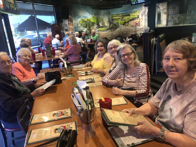 Header Cabot Cove of Large Assisted Living lunch outing fun