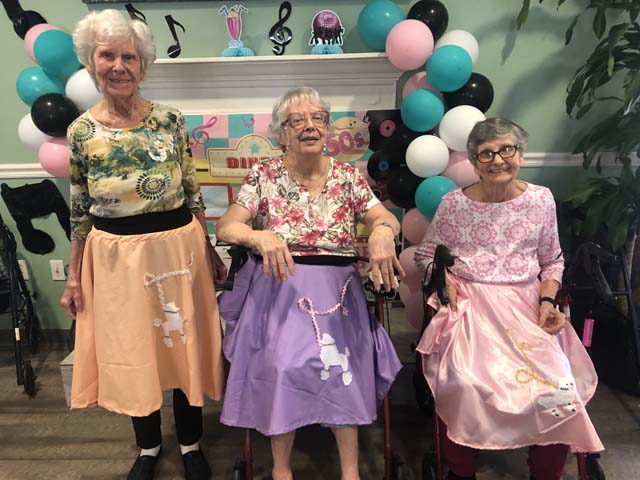 assisted living 50s dance party