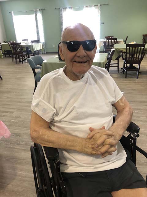 Header enjoying assisted living dance party